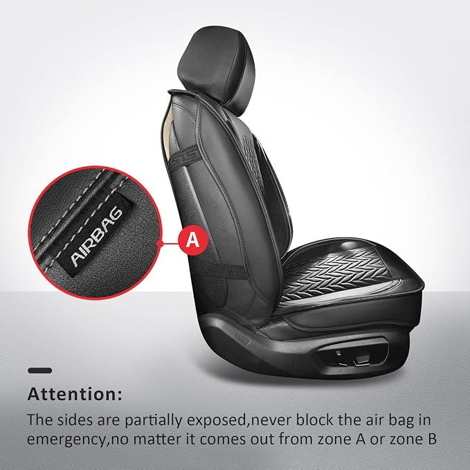 MIROZO F150 Seat Covers Full Set,Waterproof Seat Cover for Trucks Leather Car Seat Cover Fits 2015-2026 Ford F-150 and 2017-2026 F-250 F-350 Crew Cab,Heavy Duty Pickup Seat Protector (Full Set,Black)
