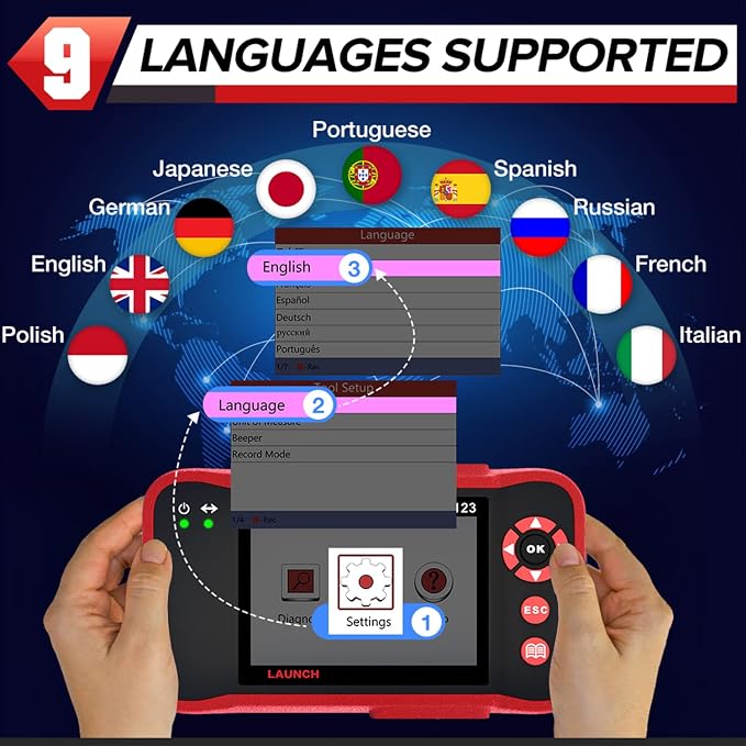 2026 Launch CRP123 V2.0 OBD2 Scanner, Engine, ABS, SRS, Transmission Code Reader Car Diagnostic Scan Tool, Full OBDII Modes Automotive Scanner, Live Data Stream Graph, Lifetime Free Update