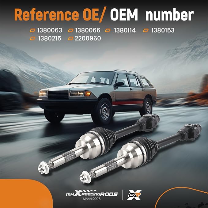 maXpeedingrods Front CV Axle Shaft Assembly for Polaris Sportsman Scrambler Sportsman Xplorer 400 500 4x4 6x6, Magnum 425 500 1995-2009 Driver & Passenger Side 1380063, 1380066