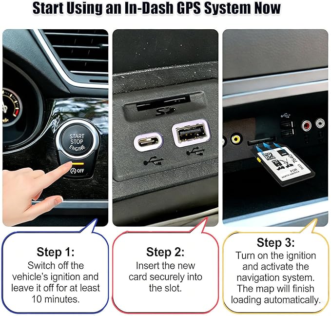 2026 Latest Update Satellite Navigation SD Card Compatible with Cadiliac Chevrolet Buick GMC,North America Maps,Plug and Play Install,GPS in-Dash Navigation Accessories Part 86537640