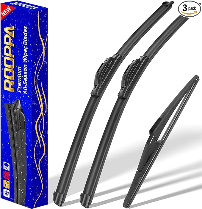 3 wipers Replacement for 2008-2013 Nissan Rogue/2014-2015 Nissan Rogue select, Windshield Wiper Blades Original Equipment Replacement - 26"/14"/12" (Set of 3) U/J HOOK