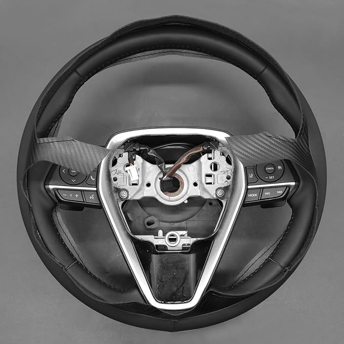 MEWANT Steering Wheel Cover for Toyota RAV4 2019-2024/Camry 2018-2024/Corolla 2020-2024/Avalon 2019-2022 Hand-Stitched Steering Wheel Wrap