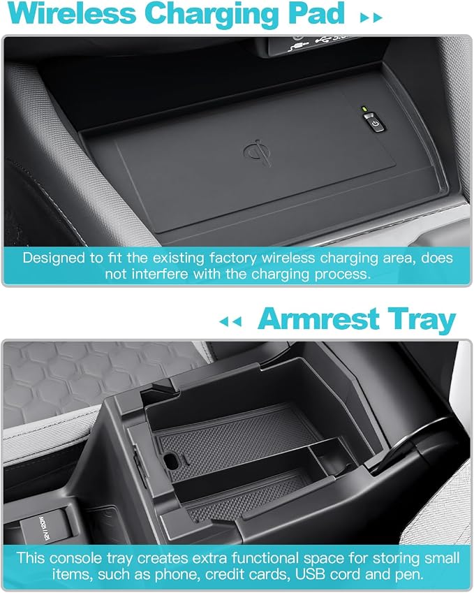 CDEFG for 2025 Subaru Forester Center Console Organizer, 2025 Subaru Forester Touring Limited Sport Premium Accessories Middle Console Armrest Storage Box (Not for 2025 Wilderness)