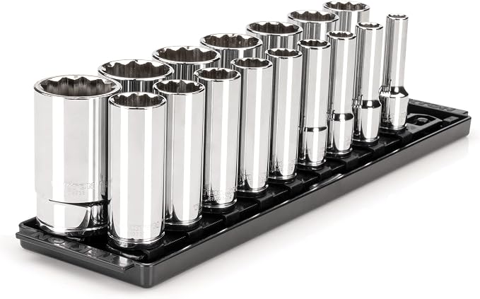 TEKTON 1/2 Inch Drive 12-Point Socket Set, 16-Piece | SHD92119