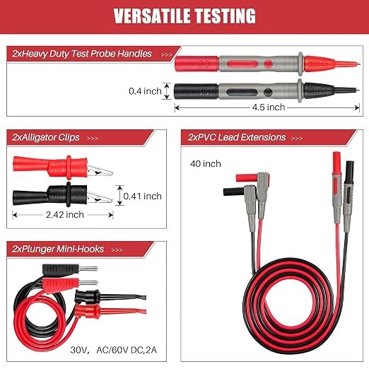 AstroAI TRMS 6000 Counts Digital Multimeter+ Multimeter Test Leads Kit