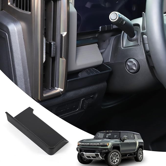 Dashboard Lower Storage Box Compatible with Hummer EV SUV/Pickup 2024 2025 2026 Center Console Dash Lower Organizer Box Under Dash ABS Storage Box Interior Accessories
