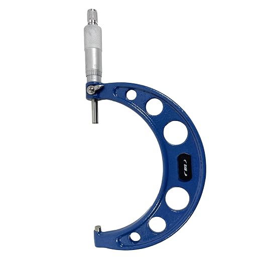 HFS(R) 4-5" Outside Micrometer with 0.0001" Accuracy, Carbide Anvil and Laser-Etched Scale