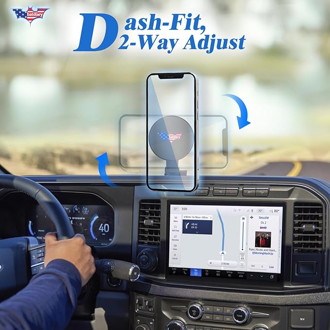 2025 F250 F350 Magnetic Phone Mount Compatible with 2023 2024 2025 2026 Ford F250 F350 Super Duty Accessories Metal Cell Phone Holder Dash Platform Mount
