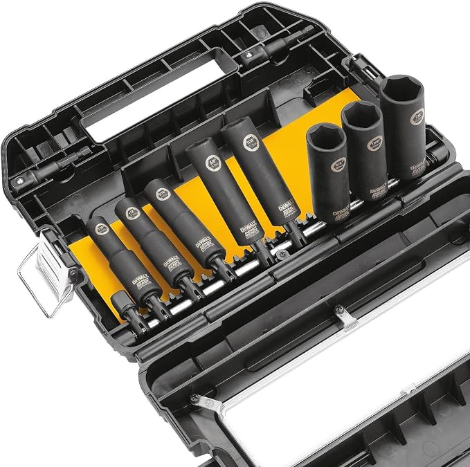 DeWalt Impact Socket Set 1/2 Drive, 10 Piece 1/4" to 1/2" Impact Socket Adapter Set (DW22812) One Size(Pack of 12)