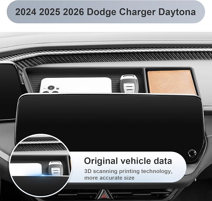 SKTU for 2024 2025 2026 Dodge Charger Dashboard Storage Box for 2024 2025 2026 Dodge Charger Daytona Dashboard Organizer 2024 2025 2026 Charger Accessories Charger Daytona Storage Box-Durable