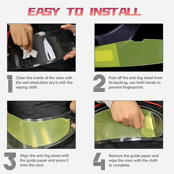 Anti-Fog Visor Insert for FF352,FF351,FF369,FF384,FF802,MHR-15(5-Tooth Ratchet) Motorcycle Helmet Shield Film Anti Fog Insert