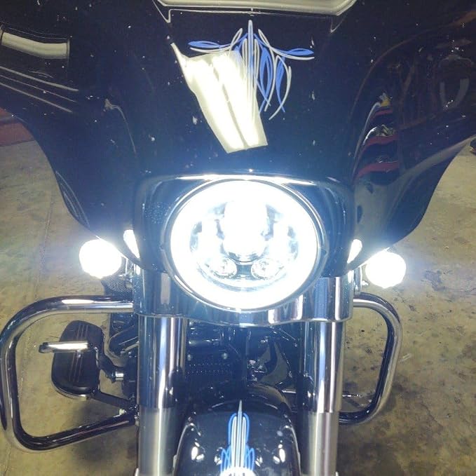 Eagle Lights Generation II Front LED Turn Signals with White Running Lights Compatible with Harley Davidson® Motorcycles - Includes Clear Lenses / 1157 Base