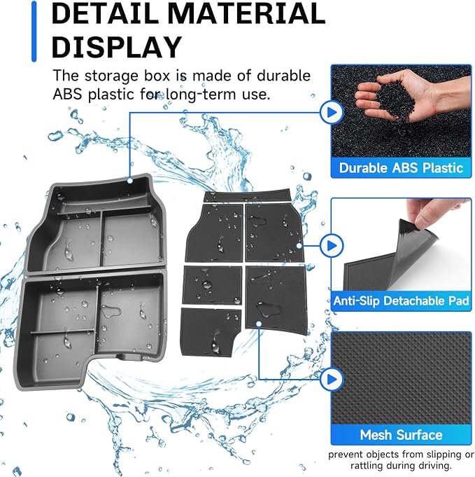 SXCY 2025 2026 Toyota Sienna Under Console Organizer Tray [Not for Console w/ Cool Box] for 2021-2025 2026 Sienna Accessories