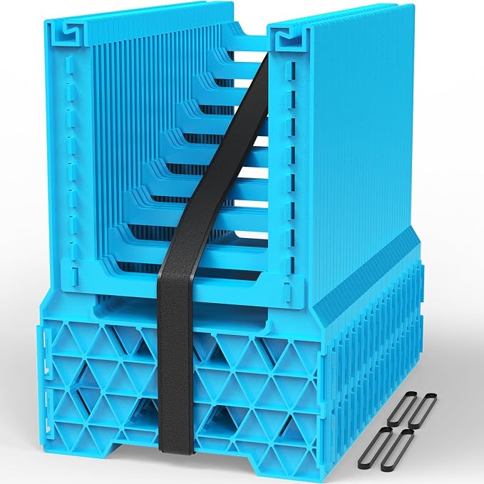 PAULINN 15FT RV Camper Sewer Hose Support, Height Adjustable Sewer Hose Support for RV Camper, Deep Cradles Design, Quick Setup and Takedown, w/Secure Rubber Band & Carrying Strap