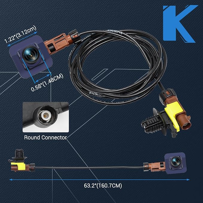 Backup Camera & Wiring Harness Kit Compatible with Ford F-250 F-350 Super Duty 2017 2018 2019, HD Night Vision 170° Wide Angle