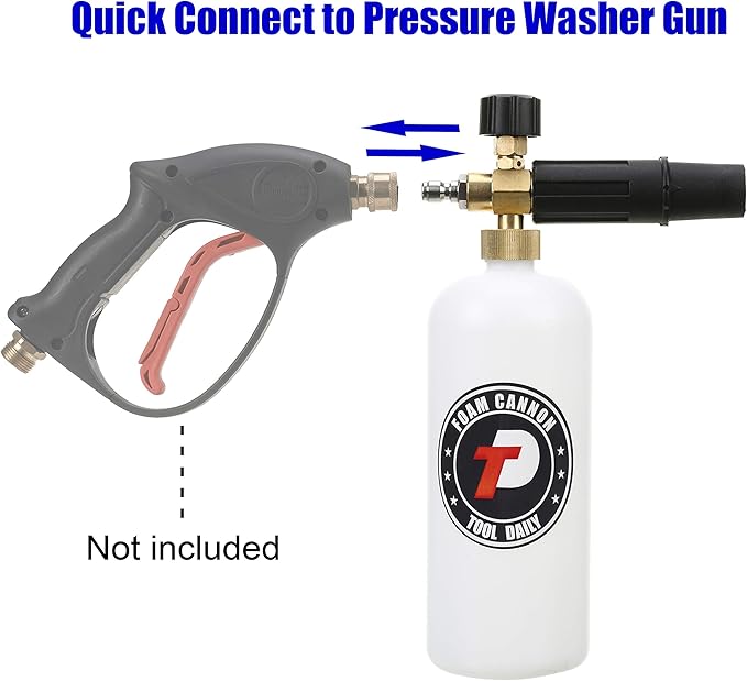 Tool Daily Pressure Washer Nozzle Kit for Washing, Foam Cannon with 1/4 Inch Quick Connector