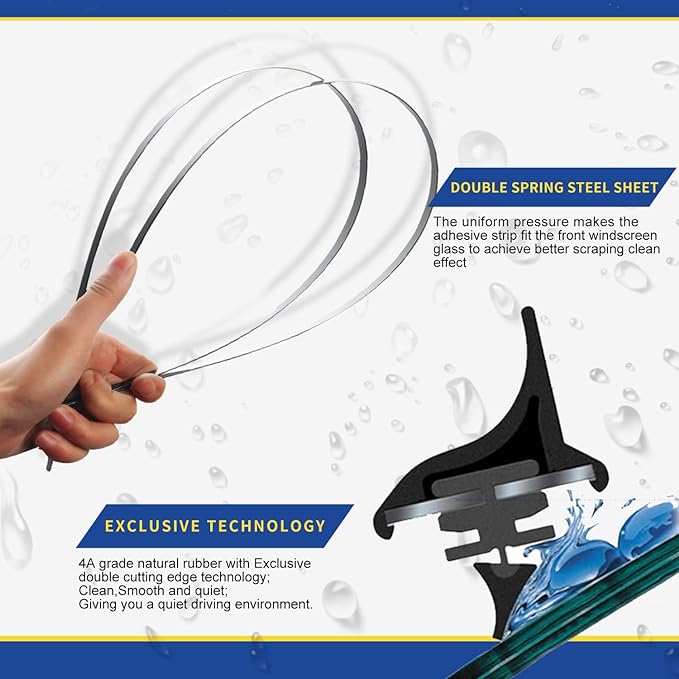 3 wipers Replacement for 2013 2014 2015 2016 2017 2018 Hyundai Santa Fe,2013-2017 2018 Hyundai Santa Fe Sport Windshield Wiper Blades Original Equipment Replacement - 26"/14"/13" (Set of 3) U/J HOOK