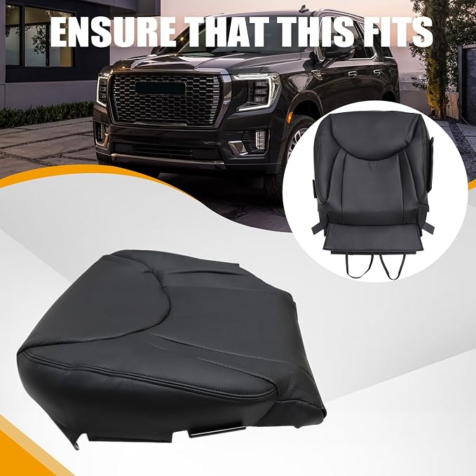 NLQR Front Driver and Passenger Side Bottom & Top Back Replacement Seat Covers Black Perforated Microfiber Leather Compatible with Lexus LS430 2001 2002 2003 2004 2005 2006