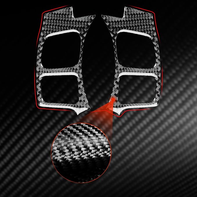Soft Carbon Fiber Car Interior Steering Wheel Buttons 2/Piece Decorative Stickers for Lexus RC300 350 200T 15-24 Carbon Fiber Interior Accessories