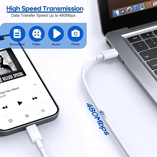 iPhone 17 16 15 Charger Fast Charging, 2Pack 20W Apple USB C Charger Block Plug Brick 10FT USB C to USB C Cable Cord Compatible with iPhone 17e/17 Pro Max/17/16Pro Max/16/15 Plus/15, iPad Pro/Mini/Air