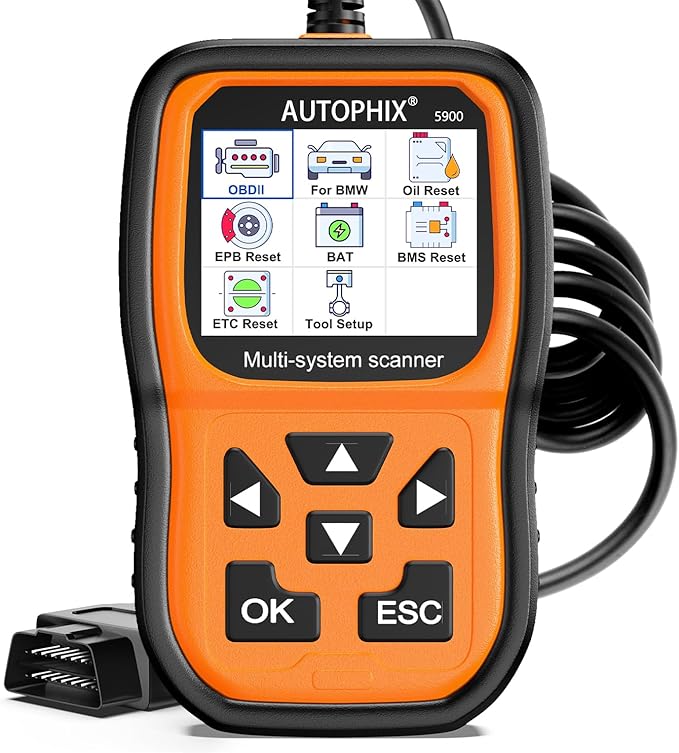 AUTOPHIX 5900P+ Fit for BMW Scanner, All System Diagnostic Scan Tool with Battery Registration Tool for BMW MINI Rolls-Royce Diagnostic Code Reader, Advanced Oil CBS EPB Reset Throttle Matching