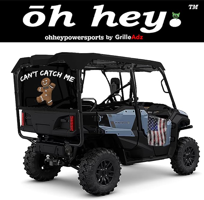 UTV Outdoor Trail Mesh Trash Sack Bag Custom (But Did You Die - Blue)