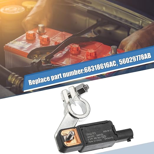 X AUTOHAUX Car Battery Current Sensor 68318616AC 56029778AB Battery Voltage Temperature Sensor for Chrysler Pacifica 2019-2022 for Jeep Compass 2018-2022