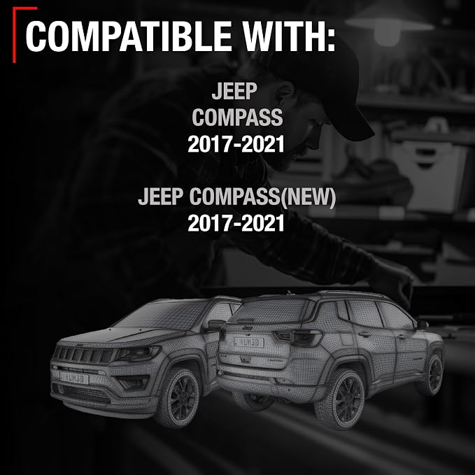 Rear View Backup Camera, Reverse Park Assist - Compatible with 2017-2021 Jeep Compass - OEM 04672771AC, CH1960126