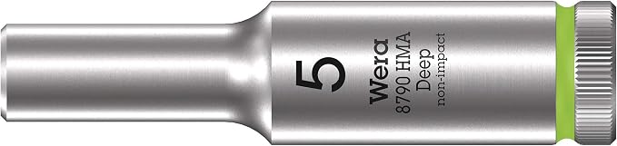 Wera 05004525001 Belt A Deep 1 socket set, 1/4" drive, 9 pieces