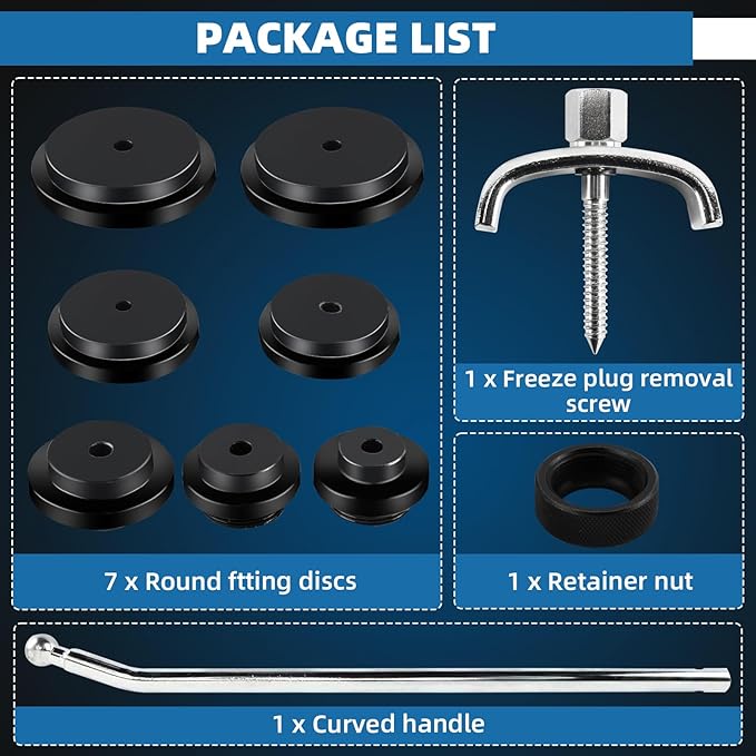 FreeTec Frost Plug Installer Remover Tool Set