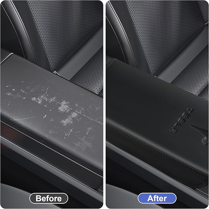 Center Console Armrest Cover Designed for Tesla Model 3 Highland 2024-2027/Model Y Juniper 2025-2027 Refresh,Center Console Accessories for Model 3/Y Interior Accessories 2026 Black