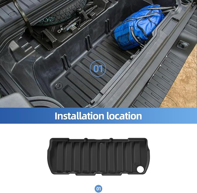 SMABEE Truck Bed Mat & Frunk Mat & Tailgate Mat for 2017-2024 Honda Ridgeline Crew Cab 5.3FT, TPE All Weather Bed Liner Tailgate Cover for Ridgeline Accessories Inteior Black