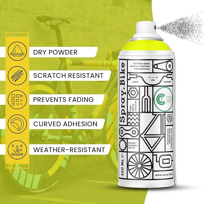 Spray.Bike Spray Paint | Designed Mainly for Bicycles | Multi-Use Acrylic Spray Paint for Metal, Plastic | High Coverage Bike Paint, 400ml