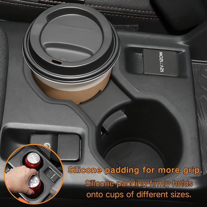 4PCS Center Console Accessories Compatible with 2025 2026 Subaru Forester Center Console Organizer Wireless Charging Mat Cup Holder Insert