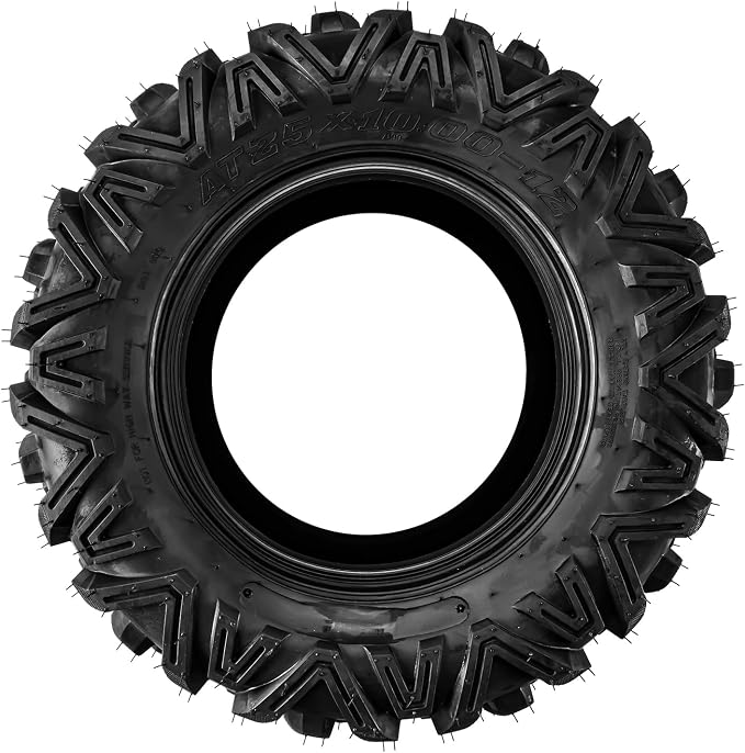 Torchbeam 25x10-12 ATV UTV Tires All-Terrain Quad Tire for All Trail Mud Pavement Sand Off-Road Tire,6 Ply, 2 pack