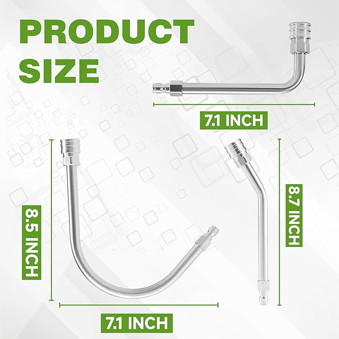 JOEJET Pressure Washer Extension Wand, 30°, 90°, and 120° Curved Power Washer Wand, Pressure Washer Gun with Foam Cannon