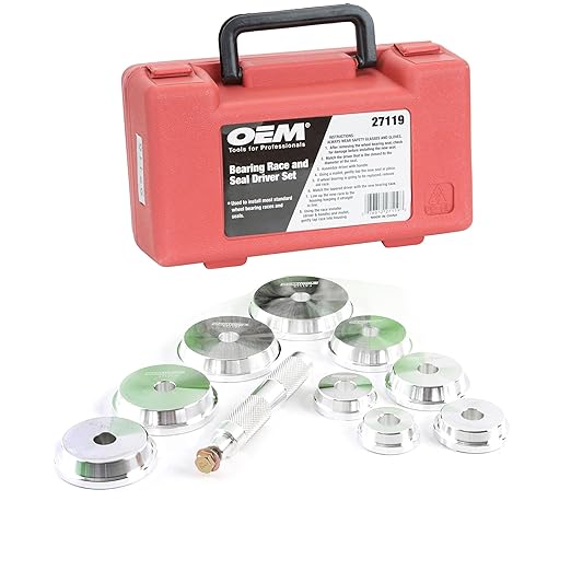 OEMTOOLS 27119 Bearing Race and Seal Driver Set, Bearing and Race Installer Kit, Includes 9 Driver Sizes, Portable Storage Case