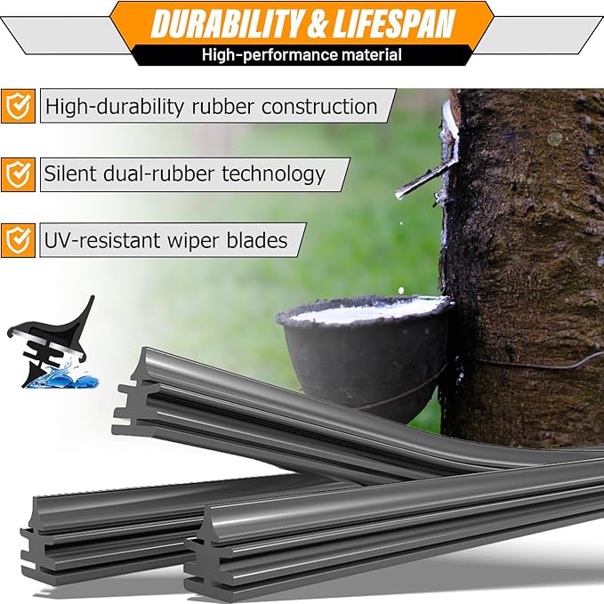 AUTOBOO 26"+19" Windshield Wipers with 11" Rear Wiper Blade Replacement for 2012 2013 2014 2015 2016 2017 Toyota Prius V -Original Factory Quality (Pack of 3)