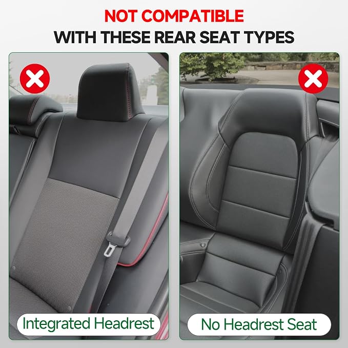 GIANT PANDA Full Set Seat Covers for Toyota RAV4, Corolla (2013-2026, Not Hybrid), Camry, Prius (2010-2026),Corolla Cross, 60/40 Split Rear & Front Protector, Faux Leather(Black+Gray)