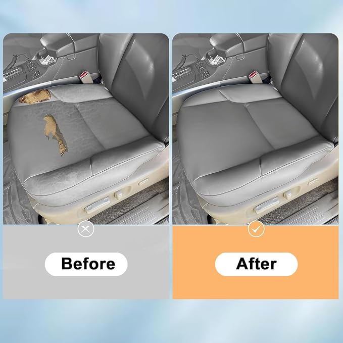 SecosAutoparts Driver & Passenger Side Bottom & Top Lean Back Leather Seat Cover Gray Compatible with Toyota 4Runner Limited 2003 2004 2005 2006 2007 2008 2009