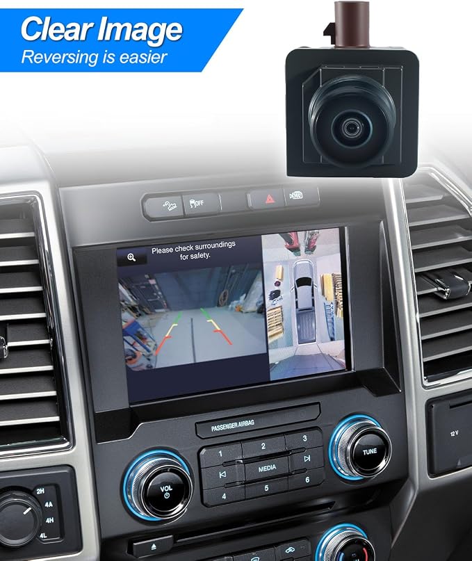 PJ7Z-19G490-B Backup Rear View Camera Fit for Ford F-150 2021-2023 Lightning Expedition Lincoln Navigator 2022-2023, Park Assist Reverse Camera Replace PJ7T-19G490-BA PJ7T-19G490-BB PR3T-19G490-CB