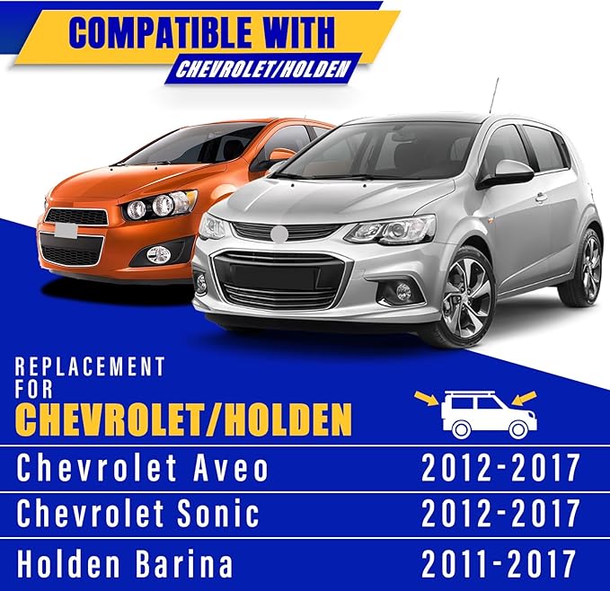 3 wipers Replacement for 2012-2017 Chevrolet Sonic/Aveo/2011-2017 Holden Barina, Windshield Wiper Blades Original Equipment Replacement - 26"/15"/11" (Set of 3) Pinch Tab