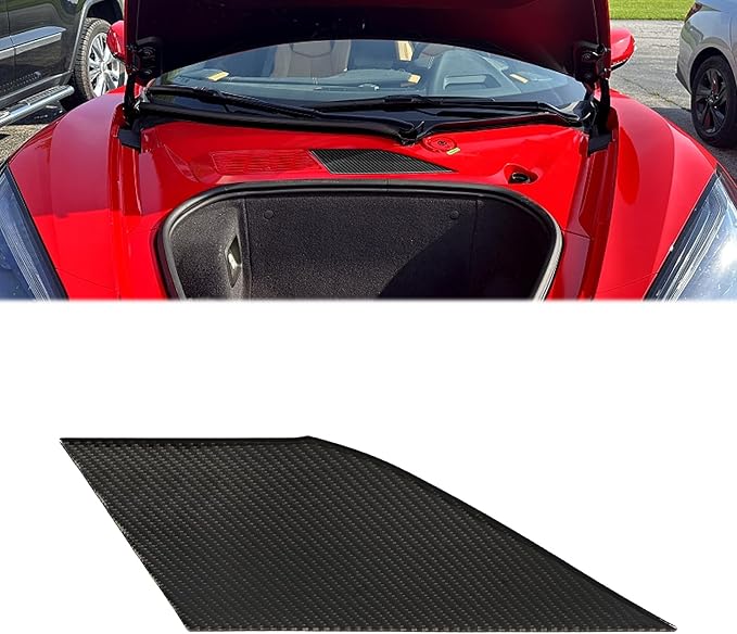Real Carbon Fiber Front Trunk Panel Cover Trim Compatible with Corvette C8 2020-2026, Interior Decor Sticker Accessories