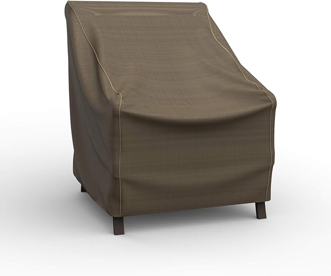 Budge P1A02BTNW3 StormBlock Hillside Patio Chair Cover Premium, Outdoor, Waterproof, Extra Small, Black and Tan Weave