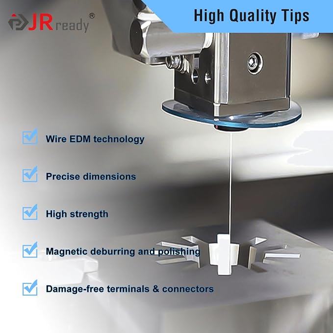 JRready Replacement Tips Kit for Terminal Removal Tool, 9 Pcs Pin Extractor Tool Tips for Deutsch/TE/AMP/Delphi/Aptiv Connectors & More