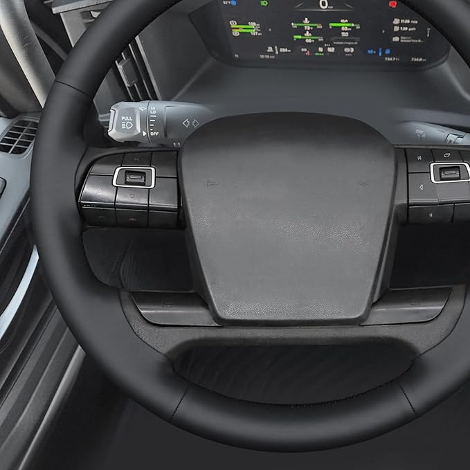 MEWANT Hand Sewn Steering Wheel Cover Wrap for Volvo VNL VNR FM FH 2017-2025 Steering Wheel Accessories for Volvo FM