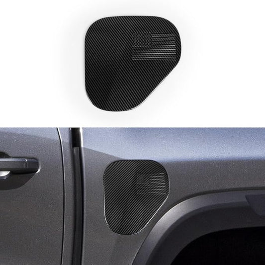 Car ABS Carbon Fiber Exterior Fuel Filler Door Gas Tank Cap Cover Interior Trim Decal for Chevy Colorado 2023 2024 2025 2026 Accessories