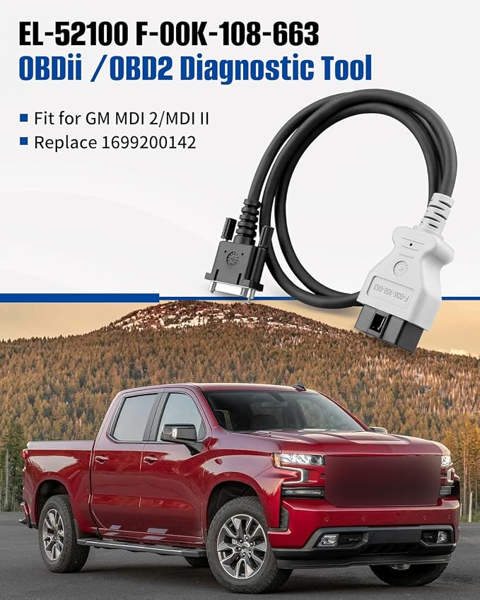 EL-52100 F-00K-108-663 OBDii Diagnostic Tool OBD2 Diagnostic Tool Fit for GM MDI 2/MDI II, Replace 1699200142