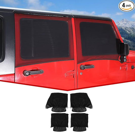JeCar Front & Rear Window Screen Cover Compatible with Jeep Wrangler JK JL & Gladiator JT 2007-2025