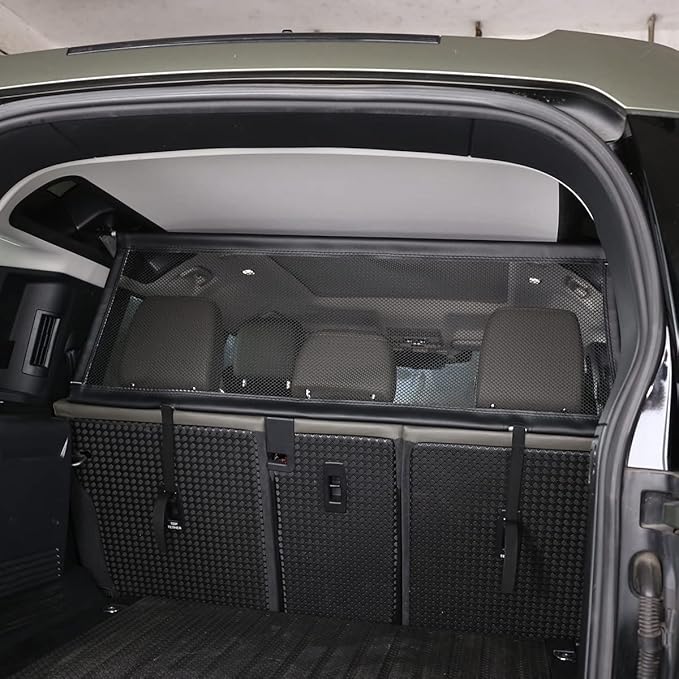 Pet Restraint Net Dog Fence Car Backseat Divider Vehicle Gate Cargo Area Travel Trunk Mesh Net Screen for Land Rover Defender 110 2020 2021 (Style C)